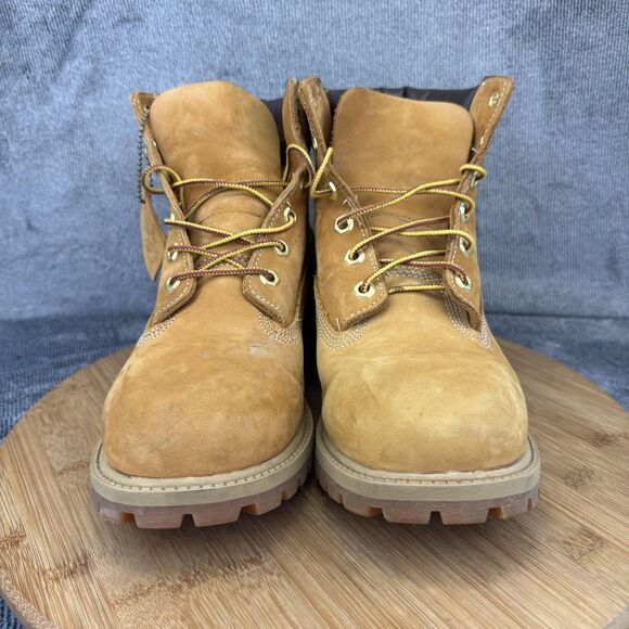 Timberland Boots Mens Size 6 Wheat 6-Inch Premium Waterproof Work Nubuck 12909 - Picture 2 of 10